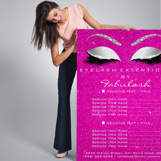 Make-up Wimpers Schoonheidssalon Glitter Flyer Hee