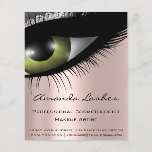 Make-up Wimpers Schoonheidssalon Groene Ogen Diama Flyer