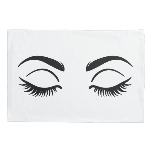 Make-up Wimpers & Wenkbrauwen Mijn Slaap Schoonhei Kussensloop (Achterkant)