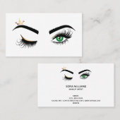 Make-up Wink Eye Green Beauty Salon Lash Extension Visitekaartje (Voorkant / Achterkant)