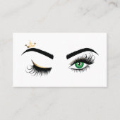 Make-up Wink Eye Green Beauty Salon Lash Extension Visitekaartje (Voorkant)