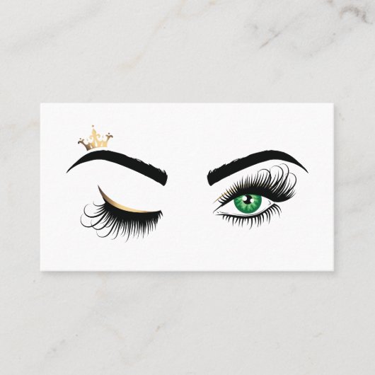Make-up Wink Eye Green Beauty Salon Lash Extension Visitekaartje (Voorkant)