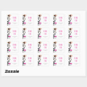 Make-up Witte Schoonheid Verjaardagsfeest Favor St Vierkante Sticker (Vel)