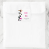 Make-up Witte Schoonheid Verjaardagsfeest Favor St Vierkante Sticker (Tas)