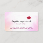 make-up zachte waterverf + rode lippen visitekaartje (Voorkant)