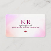 make-up zachte waterverf + rode lippen visitekaartje (Achterkant)