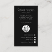 Make-up Zwart Wit Schoonheid Checklist Zakelijke L Afsprakenkaartje (Achterkant)