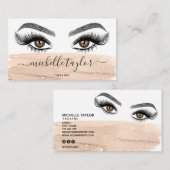 Make-upartiest Beauty Salon Lash Extension Blush Visitekaartje (Voorkant / Achterkant)