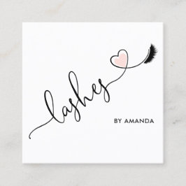 Make-upartiest Blush Pink Eyes wimpers hart Vierkante Visitekaartje