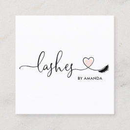 Make-upartiest Blush Pink Eyes wimpers hart Vierkante Visitekaartje