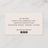 Make-upartiest Blush Pink Signature Script Visitekaartje (Achterkant)