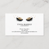 Make-upartiest Deep Sepia Glitter Lash Black Gold Visitekaartje (Achterkant)