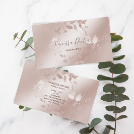 Make-upartiest Floral Lash Event Planner Roos Gold Visitekaartje