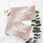 Make-upartiest Floral Lash Event Planner Roos Gold Visitekaartje