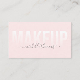 Make-upartiest handtekening script blush roze sjab visitekaartje