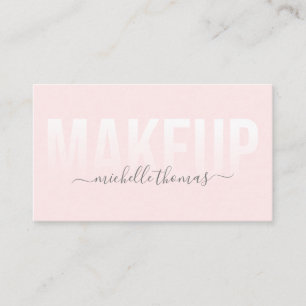 Make-upartiest handtekening script blush roze sjab visitekaartje