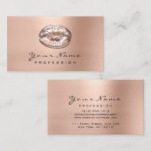 Make-upartiest Kiss Lips Skinny Roos Gold Wow Visitekaartje (Voorkant / Achterkant)
