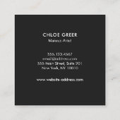 Make-upartiest kust zoenende lippen vierkante visitekaartje (Achterkant)