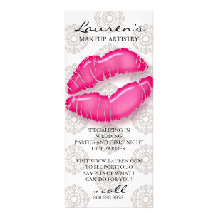 Make-upartiest Marketing Kaarten Beauty Lips Gloss Reclamekaart