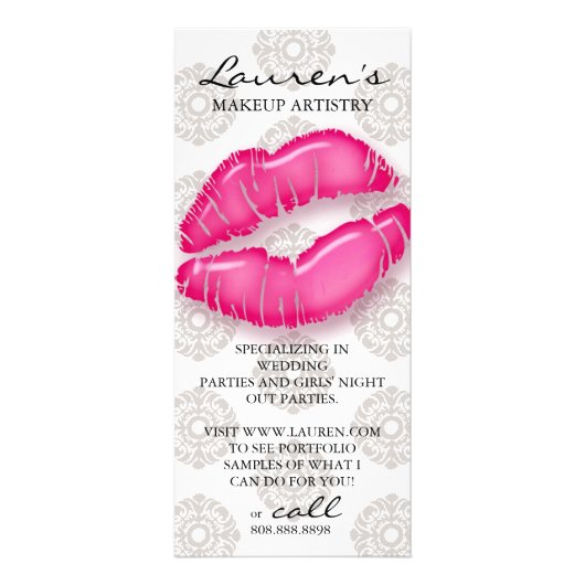 Make-upartiest Marketing Kaarten Beauty Lips Gloss Reclamekaart (Voorkant)