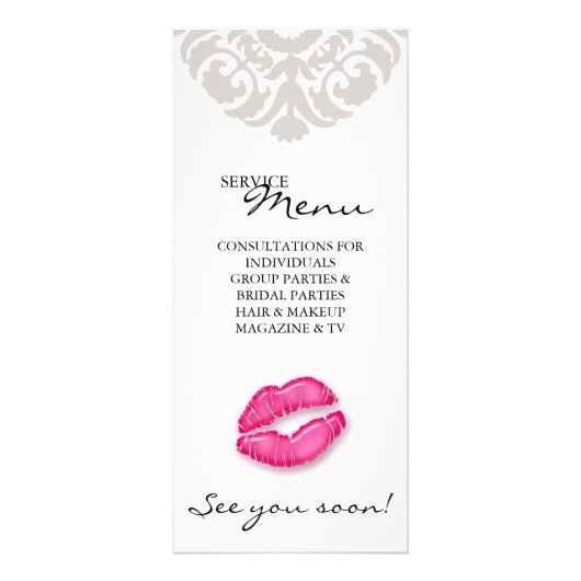 Make-upartiest Marketing Kaarten Beauty Lips Gloss Reclamekaart (Achterkant)