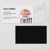 Make-upartiest | Mua Poeder en borstels Visitekaartje (Voorkant / Achterkant)