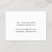 Make-upartiest Pink Lips & Black Beauty Salon Visitekaartje (Achterkant)