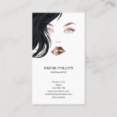Make-upartiest Roos Gold Lips Lashes Eyes Trendy Visitekaartje (Achterkant)