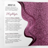 Make-upartiest | wimpersalon | Haarstylist Salon Drieluik Kaart (Binnenzijde eerst)