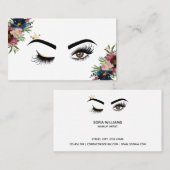 Make-upartiest Wink Eye Beauty Bourgogne Bloemen Visitekaartje (Voorkant / Achterkant)