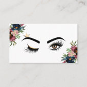 Make-upartiest Wink Eye Beauty Bourgogne Bloemen Visitekaartje (Voorkant)