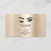 Make-upartiest Wink Eye Beauty Salon druipend goud Visitekaartje (Achterkant)