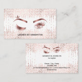 Make-upartiest Wink Eye Gold Confetti Lashes Visitekaartje (Voorkant / Achterkant)