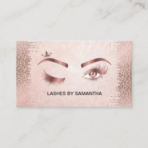 Make-upartiest Wink Eye Gold Confetti Lashes Visitekaartje