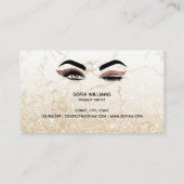 Make-upartiest Wink Eye Lashes Roos Gold Marble Visitekaartje (Achterkant)