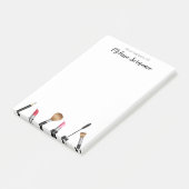Make-upartikelen ontwerp & gepersonaliseerde naam post-it® notes (Schuin)