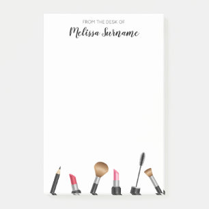 Make-upartikelen ontwerp & gepersonaliseerde naam post-it® notes