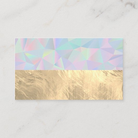 Make-upborstels | Goud Geometrisch Visitekaartje (Achterkant)