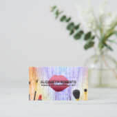 Make-upborstels | Kleurrijke textuur | lippenstift Visitekaartje (Staand voorkant)