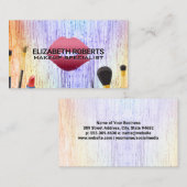 Make-upborstels | Kleurrijke textuur | lippenstift Visitekaartje (Voorkant / Achterkant)