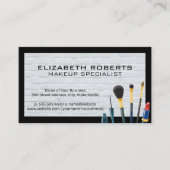 Make-upborstels | Moderne witte bakstenen muur Visitekaartje (Voorkant)