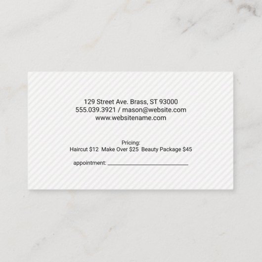 Make-upborstels | Oogwimpers Afsprakenkaartje (Achterkant)