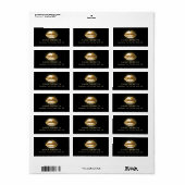 Make-upkunstenaar 3D Gouden Lippen Moderne Schoonh Etiket (Full Sheet)