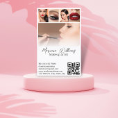 Make-upkunstenaar 5 foto's Collage QR-code Trendy Visitekaartje