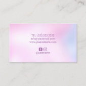 Make-upkunstenaar Blush Roze Ombre Lips Schoonheid Visitekaartje (Achterkant)