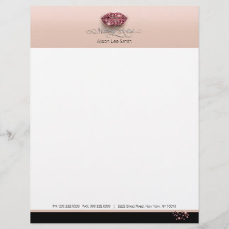 Make-upkunstenaar/Diamanten Sparkle Lips Briefhoofd