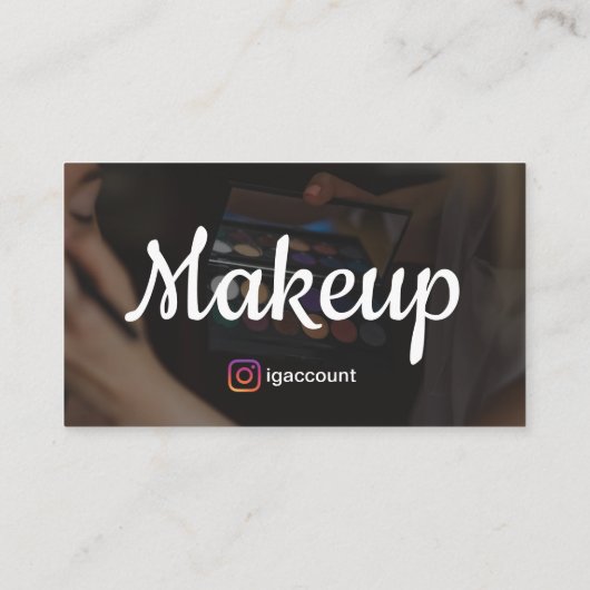 Make-upkunstenaar Elegant Trendy Ontwerp Visitekaartje (Achterkant)