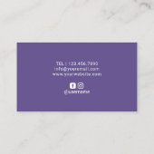 Make-upkunstenaar Elegante Violet Dripping Lips Visitekaartje (Achterkant)