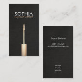 Make-upkunstenaar Faux Gold Foil Mascara Logo Visitekaartje (Voorkant / Achterkant)