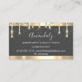 Make-upkunstenaar Glitter 3dEffect Drips Grijs Con Visitekaartje (Achterkant)